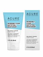 acure mattifying moisturizer, vegan & paraben free, 1.7 fl oz (pack of 1) - clear skin formula логотип