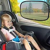 protect your little ones with premium car sun shade - superb uv protection for baby, infant, child & pet - easy to use & store - see-thru sunshade for maximum glare protection! logo