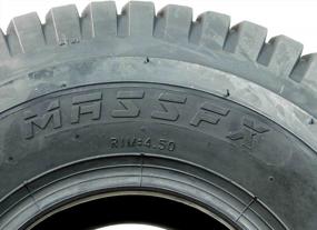 img 2 attached to MASSFX Lawn & Garden Mower Tires 15X6-6 MO1566 4 PLY 6Mm Tread 4 Tire Set