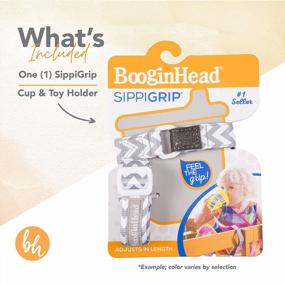 img 3 attached to BooginHead SippiGrip Gray Chevron GoGo Baby Toddler Sippy Cup Holder Strap