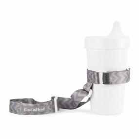 img 4 attached to BooginHead SippiGrip Gray Chevron GoGo Baby Toddler Sippy Cup Holder Strap