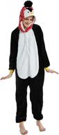 женский плюшевый комбинезон с пингвином, костюм для взрослых животных, пижама, цельный костюм, косплей, хэллоуин, рождество логотип