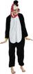 women's plush penguin onesie adult animal costume pajamas one piece cosplay halloween christmas logo