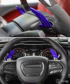 img 3 attached to 🚀 Enhanced Paddle Shifter Extension for Dodge Charger/Challenger - Billet Aluminum Covers in Blue, Compatible with Durango, Jeep Grand Cherokee & More (See Fitment)