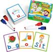 coogam short vowel spelling flashcards, learn to write cvc sight words color pattern handwriting cards fine motor montessori educational toy gift for kids 3 4 5 years old logo