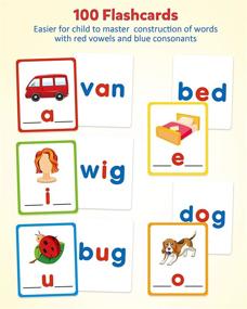 img 2 attached to Coogam Short Vowel Spelling Flashcards, Learn To Write CVC Sight Words Color Pattern Handwriting Cards Fine Motor Montessori Educational Toy Gift For Kids 3 4 5 Years Old