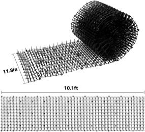 img 3 attached to 🐾 Hmdivor Scat Mat for Cats and Dogs - Digging Deterrent Mats for Indoor and Outdoor Use, 118"x 11.8" - Includes 8 Garden Staples