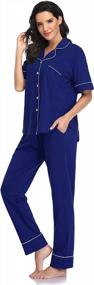 img 3 attached to Stay Comfy And Sleep In Style With SHEKINI Women'S Pajama Set - Perfect For Lounge And Sleepwear