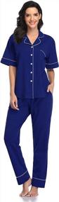 img 4 attached to Stay Comfy And Sleep In Style With SHEKINI Women'S Pajama Set - Perfect For Lounge And Sleepwear