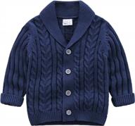 infant boys v-neck cardigan sweater: feidoog crochet knit button pullover pattern logo