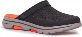 img 3 attached to Skechers Astonished Color Black Charcoal Men's Shoes in Mules & Clogs