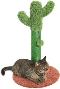 img 1 attached to 🌵 Brown Cactus Cat Scratching Post - Catinsider 25.6" with Dangling Ball for Optimal SEO