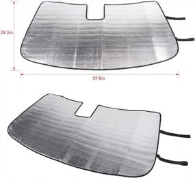 img 2 attached to Protect Your GMC Sierra From Heat With Voodonala Windshield Sunshade - Fits 2014-2017 Models