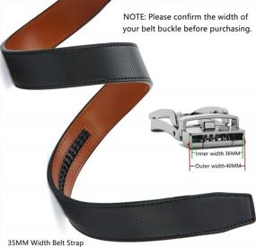 img 3 attached to 💼 Upgrade Your Style with CHAOREN Ratchet Replacement Leather Buckle: Essential Men's Accessories and Belts