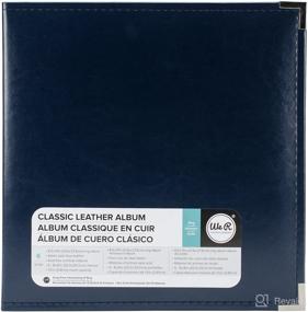 img 2 attached to 📚 Get Organized with the We R Memory Keepers Classic Leather 3-Ring Album in Navy - Includes 5 Page Protectors - 8.5 x 11-inch Size