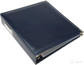 img 1 attached to 📚 Get Organized with the We R Memory Keepers Classic Leather 3-Ring Album in Navy - Includes 5 Page Protectors - 8.5 x 11-inch Size