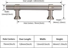 img 3 attached to 30 Pack Of Modern Brushed Nickel Cabinet Handles With 3In Hole Centers - Homdiy HDT18SS Pulls For Cabinets, Drawers, Dressers, Kitchen, And Bathroom Doors