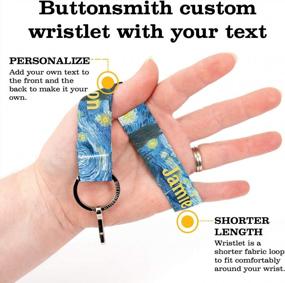 img 3 attached to Personalize Your Look With Buttonsmith Starry Night Wristlet Keychain Lanyard - Made In USA