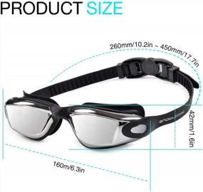 img 3 attached to Swimming Goggles For Men Women Youth Anti-Fog No Leaking UV Protection Wide View