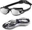 swimming goggles for men women youth anti-fog no leaking uv protection wide view logo