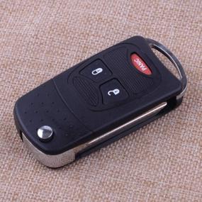img 2 attached to CITALL 3-Button Flip Remote Key Shell Case With Uncut Blade For Chrysler Dodge Caliber: Perfect Match For Your Car