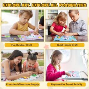 img 3 attached to 3D EVA Animal Sticker Craft Kit для детей в возрасте 4-8 лет, занятой арт-проект Монтессори, подарочный набор из пенопласта и ремесел - игра в пользу дня рождения