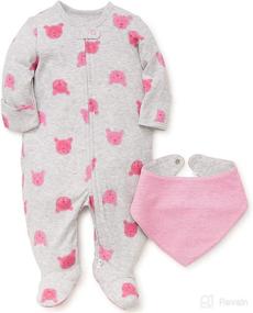 img 1 attached to Little Me Watercolor Footie Pink Apparel & Accessories Baby Boys and Clothing