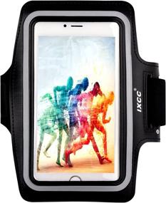 img 4 attached to 📱 iXCC Racer Series Dual Arm-Size Slots Sporty Gym Armband - Black for iPhone 6splus, 6plus,6s,6,5s, 5,5c and iPod, MP3 Player