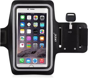 img 3 attached to 📱 iXCC Racer Series Dual Arm-Size Slots Sporty Gym Armband - Black for iPhone 6splus, 6plus,6s,6,5s, 5,5c and iPod, MP3 Player