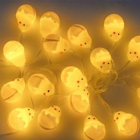 img 3 attached to CCINEE 10FT Easter Chick String Lights,20 LED Egg Fairy Light String Battery Operated Lights For Home Party Decoration
