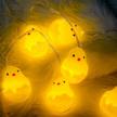 ccinee 10ft easter chick string lights,20 led egg fairy light string battery operated lights for home party decoration logo