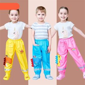 img 3 attached to 🌧️ Jellyuu Toddlers Waterproof Trousers: Lightweight Girls' Clothing for Outdoor Adventures