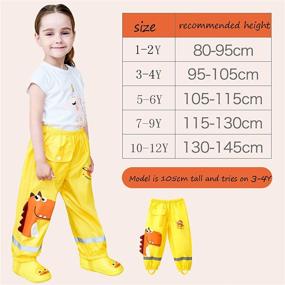 img 1 attached to 🌧️ Jellyuu Toddlers Waterproof Trousers: Lightweight Girls' Clothing for Outdoor Adventures