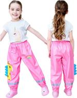 🌧️ jellyuu toddlers waterproof trousers: lightweight girls' clothing for outdoor adventures логотип