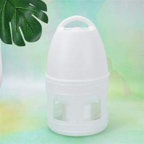 img 3 attached to 🐦 Convenient Automatic Bird Feeder & Water Dispenser for Pigeons and Birds - POPETPOP Plastic Pet Drinker Pot Container, Suitable for Bird Cages