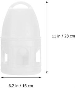 img 1 attached to 🐦 Convenient Automatic Bird Feeder & Water Dispenser for Pigeons and Birds - POPETPOP Plastic Pet Drinker Pot Container, Suitable for Bird Cages