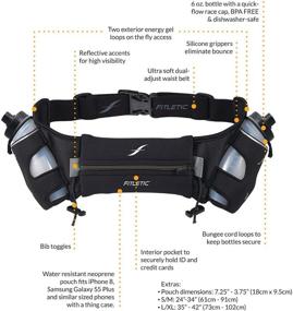 img 3 attached to Фитлетик Гидра 12 V1 Ремень для гидрации для бега, триатлона, айронмана, марафона с дизайном без прыжков, идеально подходит для 10K, 5K, трейл-гонок - HD06 V1.