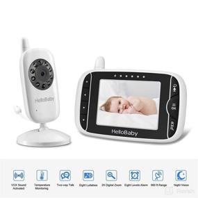 img 3 attached to 👶 HelloBaby Video Baby Monitor: Infrared Night Vision, Two-Way Talk, Room Temperature, Lullabies, Long Range & High Capacity Battery