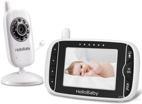 img 4 attached to 👶 HelloBaby Video Baby Monitor: Infrared Night Vision, Two-Way Talk, Room Temperature, Lullabies, Long Range & High Capacity Battery