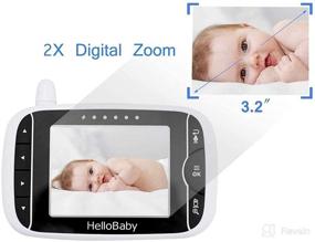 img 2 attached to 👶 HelloBaby Video Baby Monitor: Infrared Night Vision, Two-Way Talk, Room Temperature, Lullabies, Long Range & High Capacity Battery