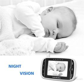 img 1 attached to 👶 HelloBaby Video Baby Monitor: Infrared Night Vision, Two-Way Talk, Room Temperature, Lullabies, Long Range & High Capacity Battery