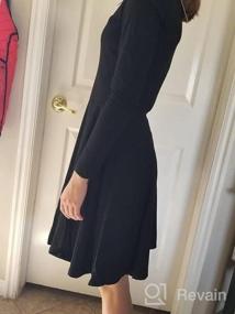 img 7 attached to Женское расклешенное платье с длинными рукавами и воротником Питер Пэн Aphratti: повседневная модная вещь