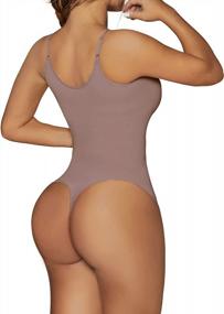 img 3 attached to Tone Your Figure Instantly With SHAPERX Tummy Control Bodysuit - Seamless Sculpting Thong Body Shaper For Women