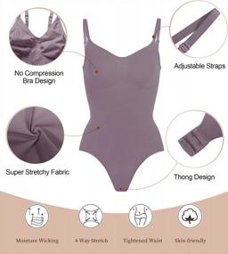 img 1 attached to Tone Your Figure Instantly With SHAPERX Tummy Control Bodysuit - Seamless Sculpting Thong Body Shaper For Women