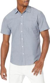 img 4 attached to Stylish and Comfortable: Amazon Essentials Regular Fit Short Sleeve Stripe Men's Clothing and Shirts