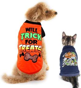 img 2 attached to 🎃 YUEPET 2 Pack Halloween Dog Shirts: Adorable Pet Costumes for Small Dogs and Cats