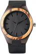 bamboo and leather: the perfect combination for men's full wood watch logo