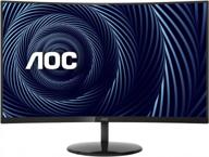🖥️ aoc super curved monitor- 32" coverage displayport, 3840x2160p, anti-glare, tilt adjustment, frameless, wall mountable, hd display logo