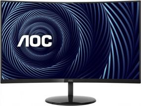 img 1 attached to 🖥️ AOC Super Curved Monitor- 32" Coverage DisplayPort, 3840X2160P, Anti-Glare, Tilt Adjustment, Frameless, Wall Mountable, HD Display
