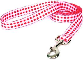 img 1 attached to 🐶 Yellow Dog Design Gingham Red Leash, XS 3/8&#34; x 60&#34; (5 ft.) - Improved SEO